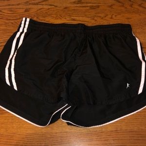 danskin black and white athletic shorts